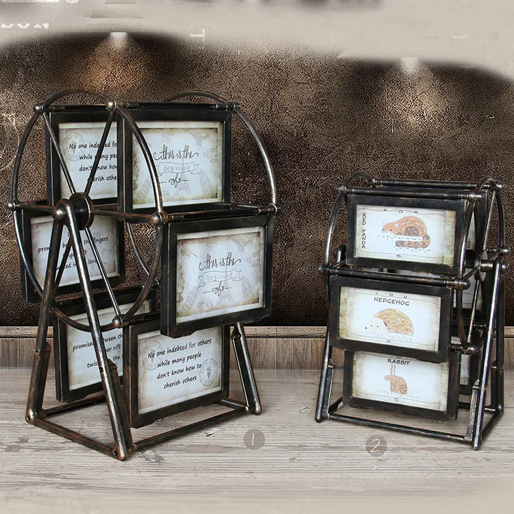 Новая фоторамка в форме колеса обозрения рамка для фотографий винтажном стиле с 6