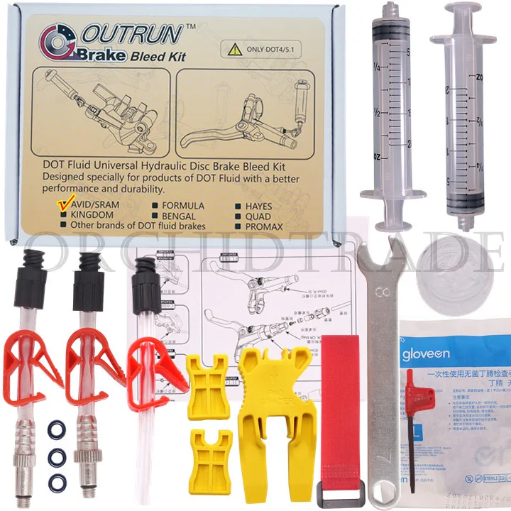 AVID kit only Велосипед гидравлический дисковый тормоз Bleed Kit инструмент для SRAM направляющий уровень AVID ELIXIR сочный код формула HYGIA USAGI HAYES EOOZ - Цвет: AVID kit only
