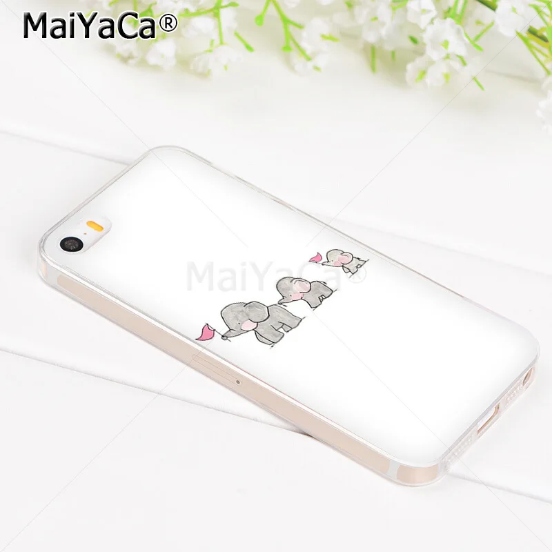 MaiYaCa слон питомник Искусство Слон прекрасный телефон аксессуары чехол для iPhone 8