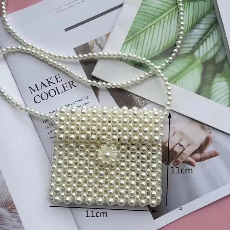 Hand-woven Pearl Bag Lady Net Red with The Same Style Small Crowd Design Ins Inclined | Багаж и сумки