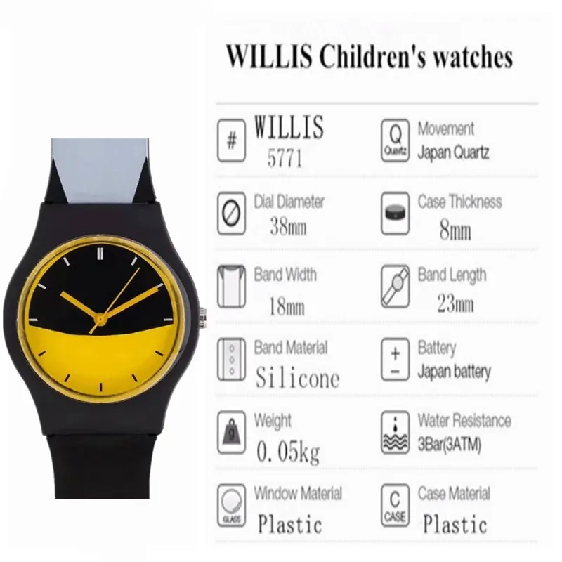 WILLIS часы женские наручные летучая мышь модные дизайн ударостойкие спортивные