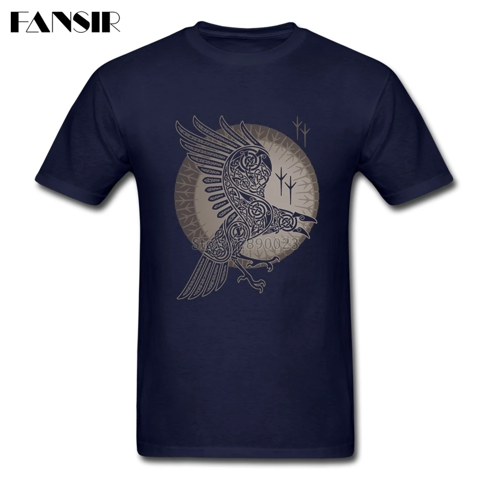 Футболка Swag мужская с вороном тенниска из 100% хлопка коротким рукавом одежда для