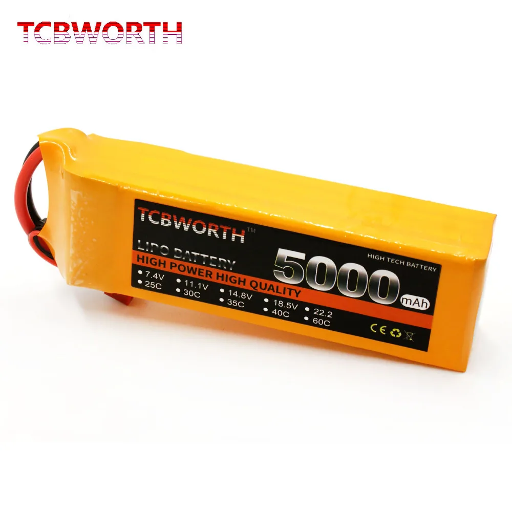 TCBWORTH 4S Радиоуправляемый вертолетный Липо Аккумулятор 14 8 V 5000mAh 35C для