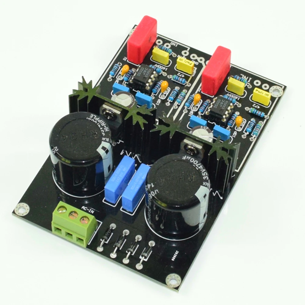 Плата усилителя K.GUSS с высоким коэффициентом усиления готовая Hi Fi JRC5532 * 2|hifi amp|board