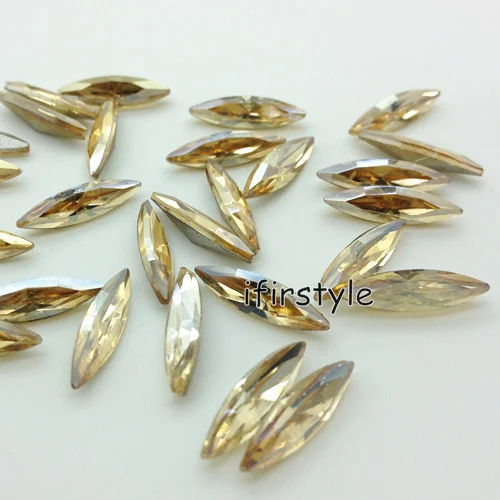 gold champagne TopStone 200 шт./пакет 4x15mm Наветт с украшением в виде кристаллов на камне остроконечные Стекло с украшением в виде кристаллов маркиза для выбора ювелирные изделия с блестками для изготовления - Цвет: gold champagne