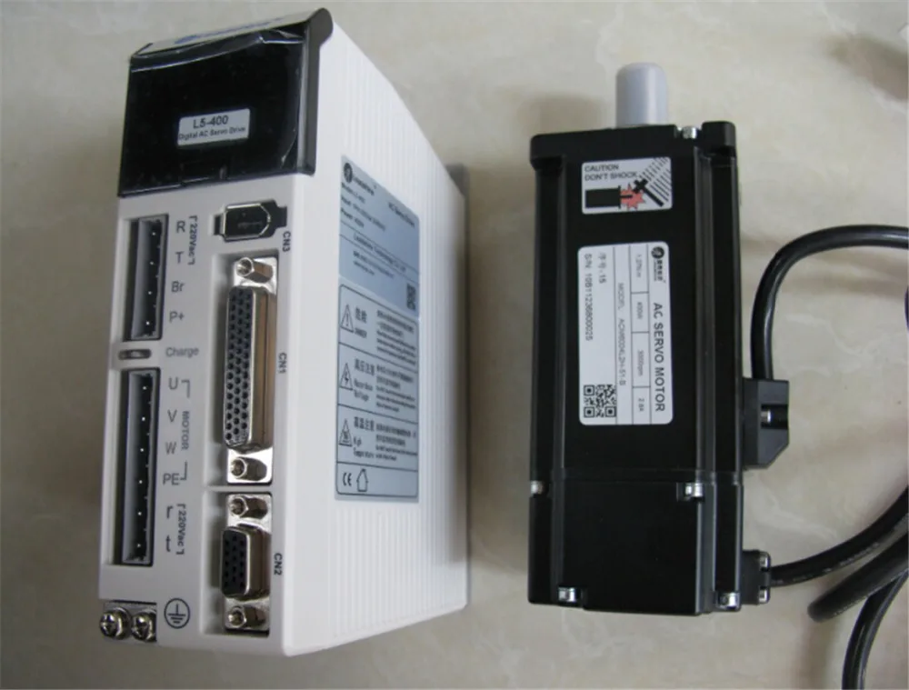Фото Leadshine 60 мм 400 Вт Серводвигатель ACM6004L2H-51-B + L5-400 1PH 220 В серводвигатель переменного Leadshine 60 мм 400 Вт Серводвигатель ACM6004L2H-51-B + L5-400 1PH 220 В серводвигатель переменного