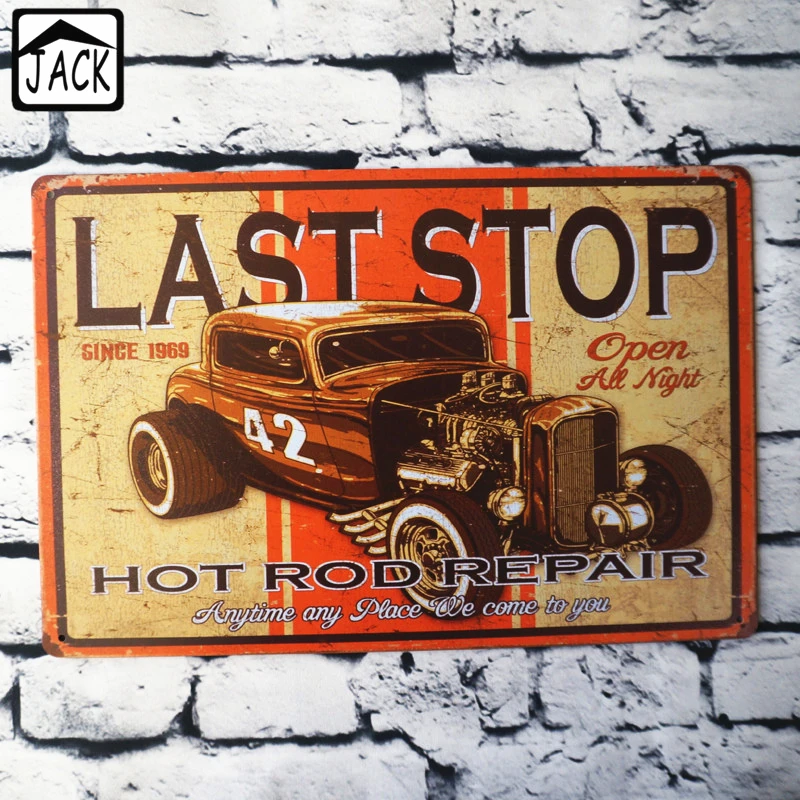 Оловянные дощечки для автомобильной рекламы в стиле ретро 20х30см металлическая