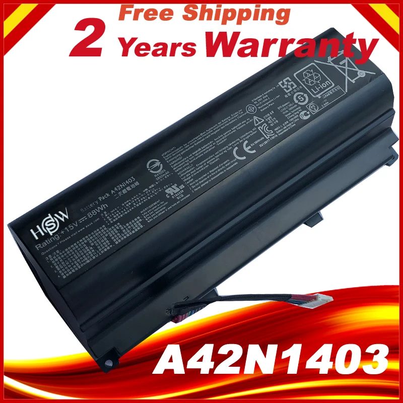 15V 88WH A42N1403 A42LM93 4ICR19/66 2 Аккумулятор для Asus GFX71JY G751J G751JT G751JY G751 ноутбука| |