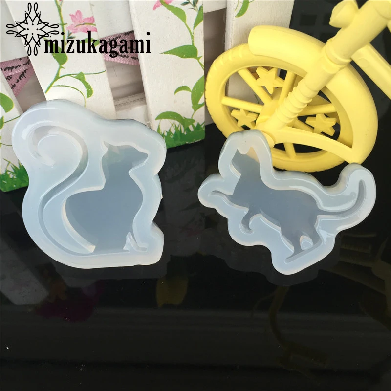 

1pcs UV Resin Jewelry Liquid Silicone Mold Cute Animal Cat Resin Charms Molds For DIY Intersperse Decorate Making Molds