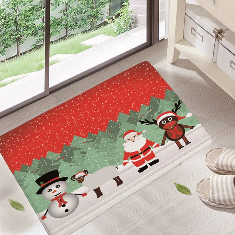 Пыленепроницаемые прочные коврики красочные Мультяшные веселые рождественские