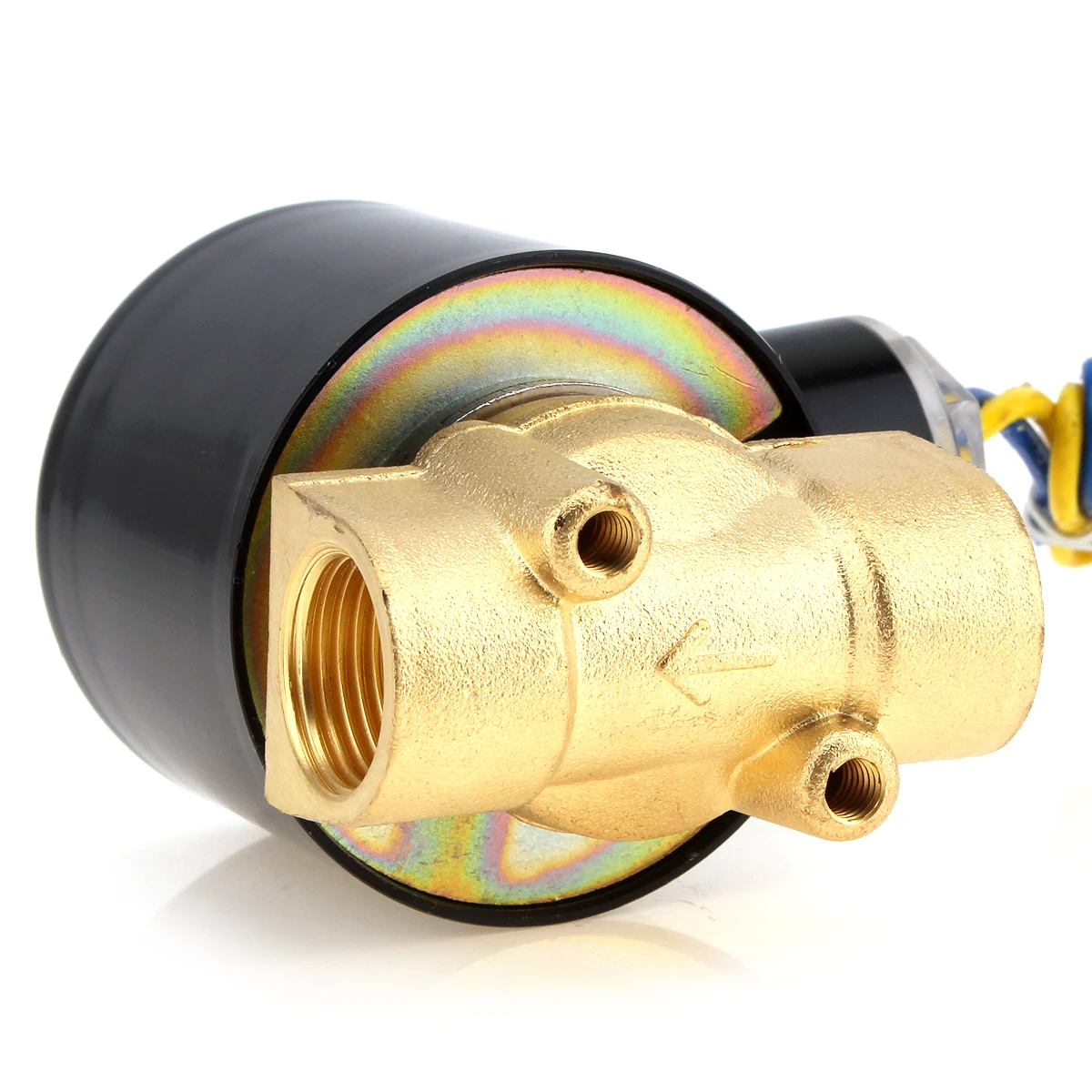 Электромагнитный клапан DC 12V 3/8 ''NPT N/C латунь нормально закрытый электрический клапан для воды, масла, воздуха, дизельного газа, топлива