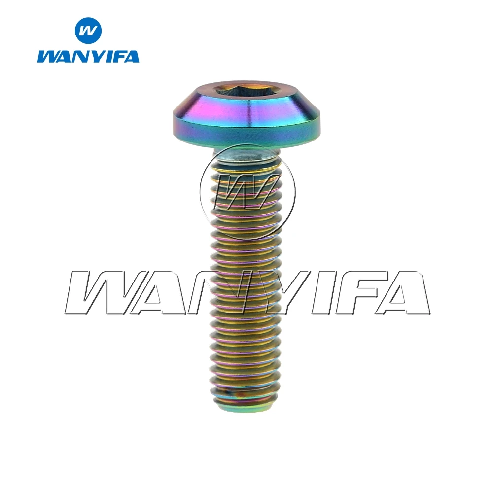 Ranibow Титановый "Wanyifa" M8x 15 20 25 30 35, 40 мм шестигранный ключ болт с головкой в форме пуговицы винт для уход за кожей лица маска Велосипедный спорт мотоцикл стоп-сигнал - Цвет: Ranibow