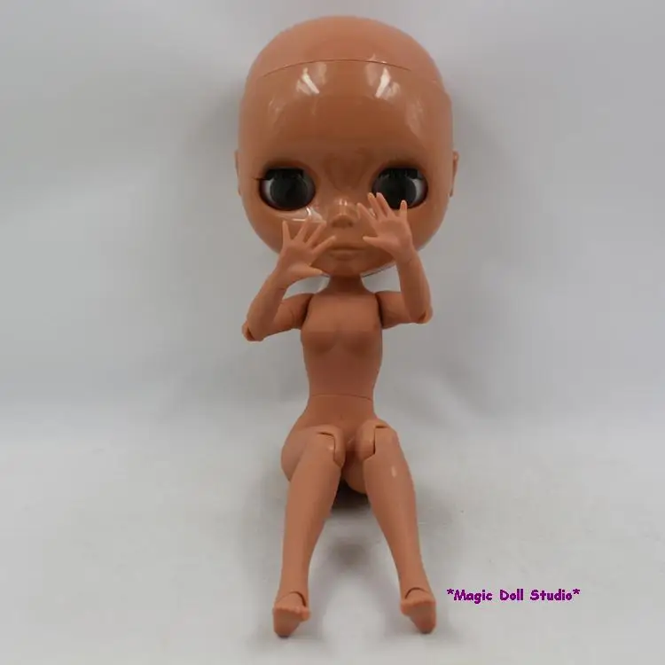 [NBL016] Бесплатная доставка кукла телесного цвета # Bald голова с BJD тело черная кожа