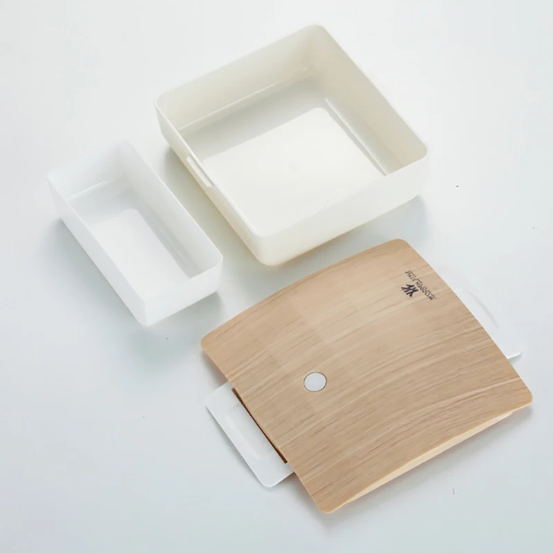 Ланч бокс ONEUP с деревянным покрытием портативный пищевой контейнер для пикника