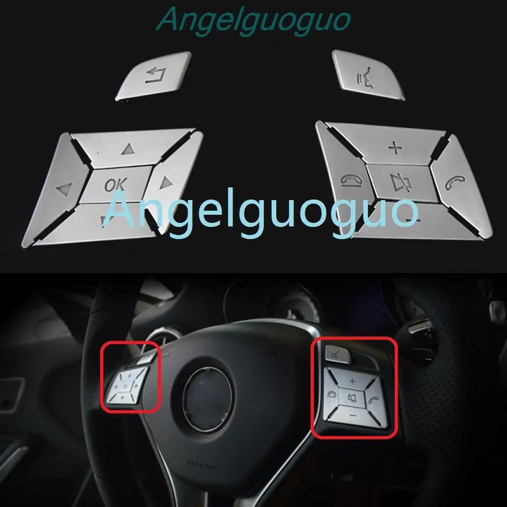 Angelguoguo кнопки для рулевого колеса автомобиля ручка отделка крышка наклейка Mercedes