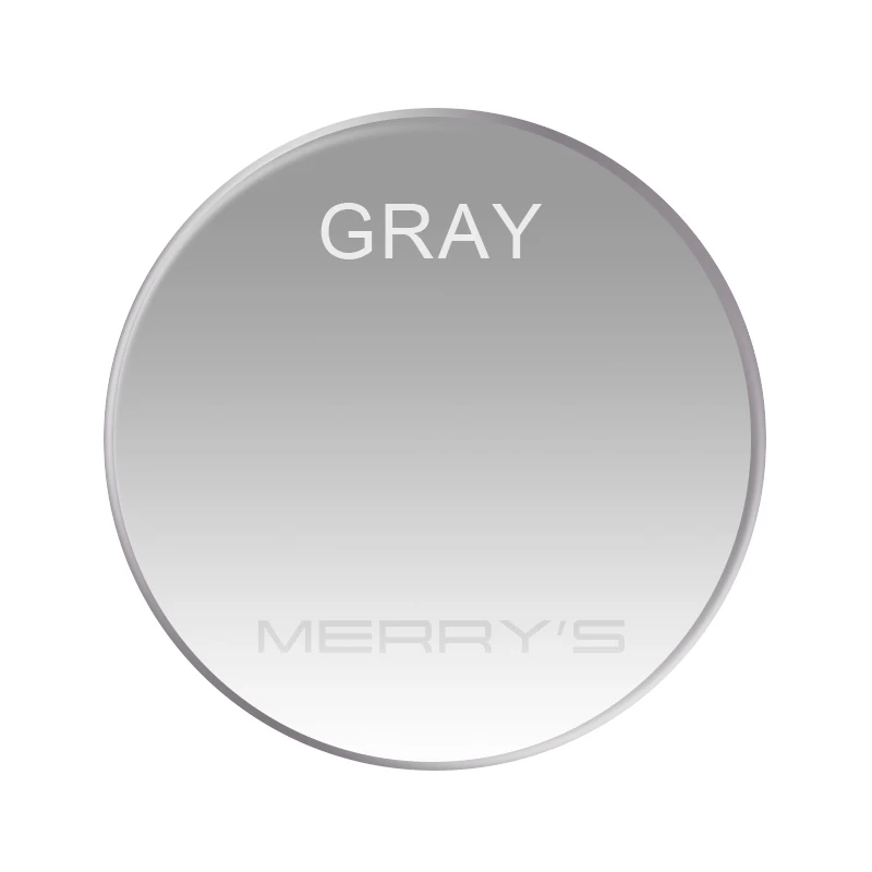 Gray MERRYS, тонированные, окрашенные, серия 1,56, 1,61, 1,67, по рецепту, CR-39, полимерные, оптические очки, линзы, близорукость, дальнозоркость, солнцезащитные очки, линзы - Цвет линз: Gray