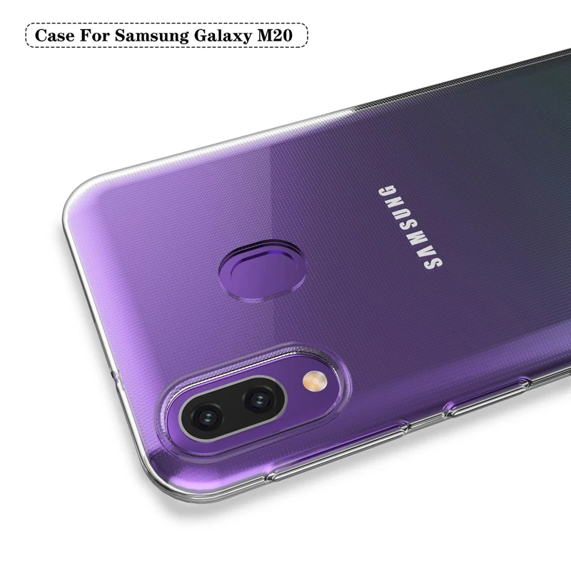 For Samsung Galaxy M20 M30 Transparent cover Case Silicone Soft TPU Cover Phone bag shell |
