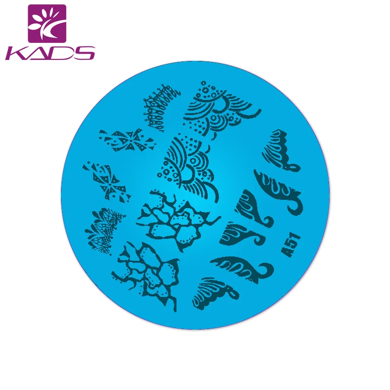 KADS A51 Новый Стиль Ногтей Шаблоны Штампов Штамповка Nail Art Маникюр Шаблон Stamp Лак Для
