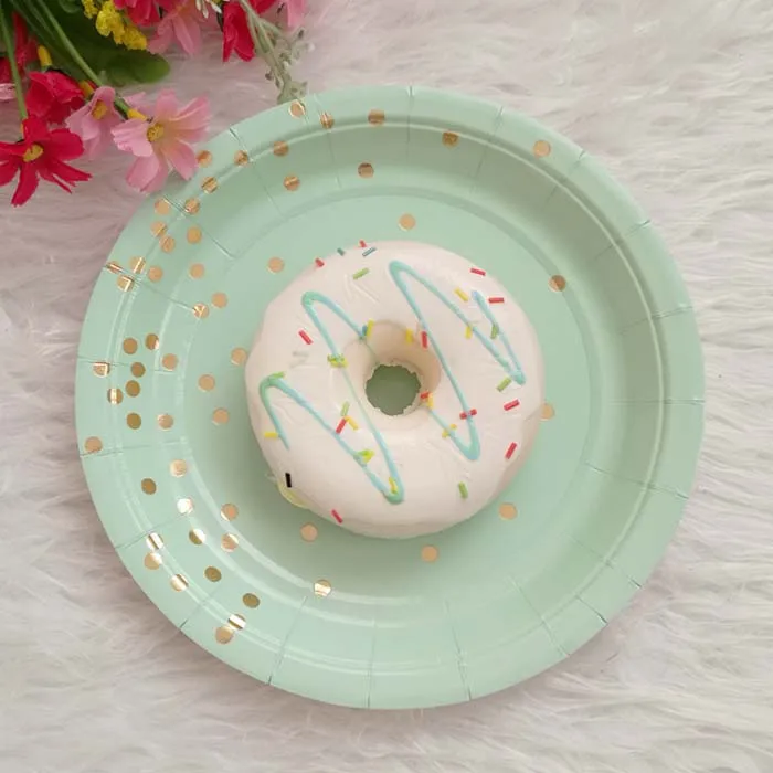 Праздничные принадлежности одноразовые бумажные тарелки Посуда для дня