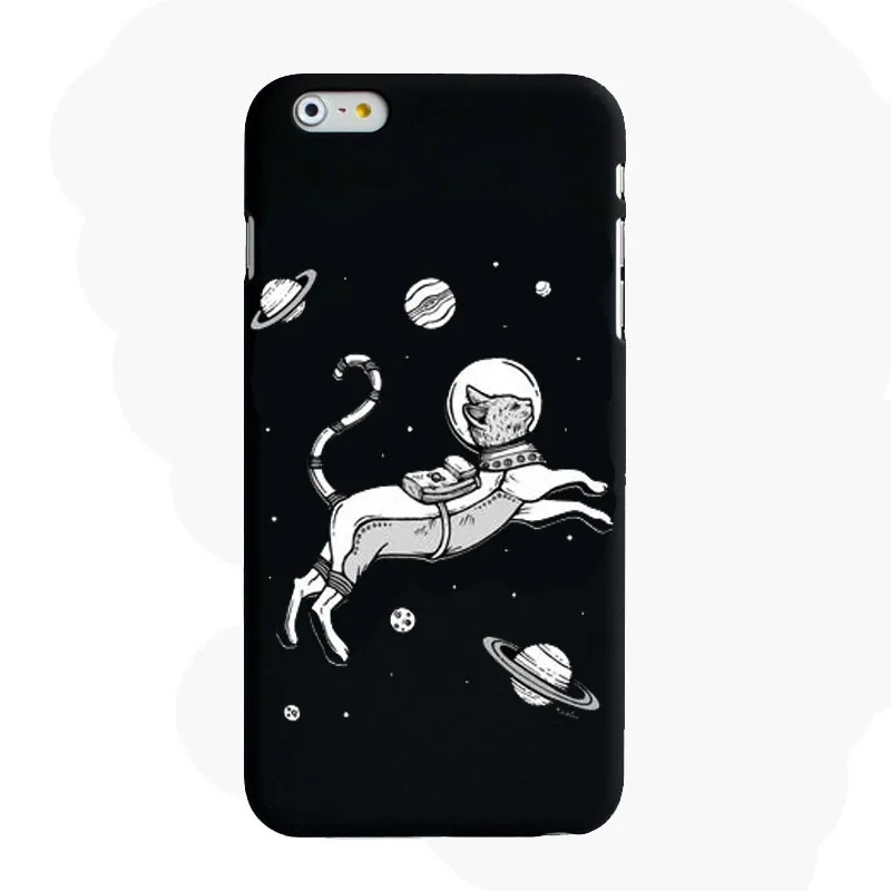 Чехол для iphone 8 8plus 7 7Plus 6S SE милый кот космическая Луна кошка человек панды
