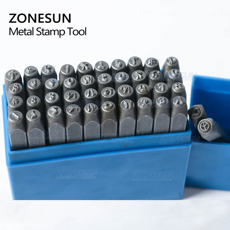 ZONESUN 42 шт. ювелирные изделия металлические штампы алфавит искусственное сердце