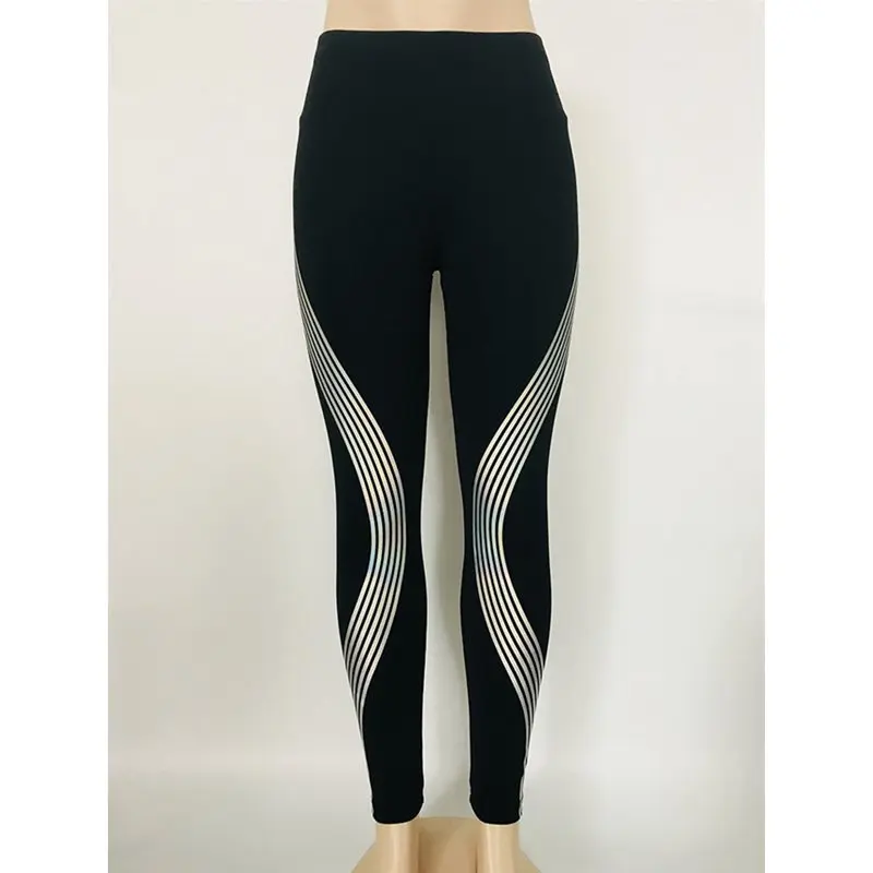 

Сексуальные Женские Светоотражающие леггинсы, спортивные колготки для фитнеса, брюки с высокой талией, штаны для йоги, женские тренировочн...