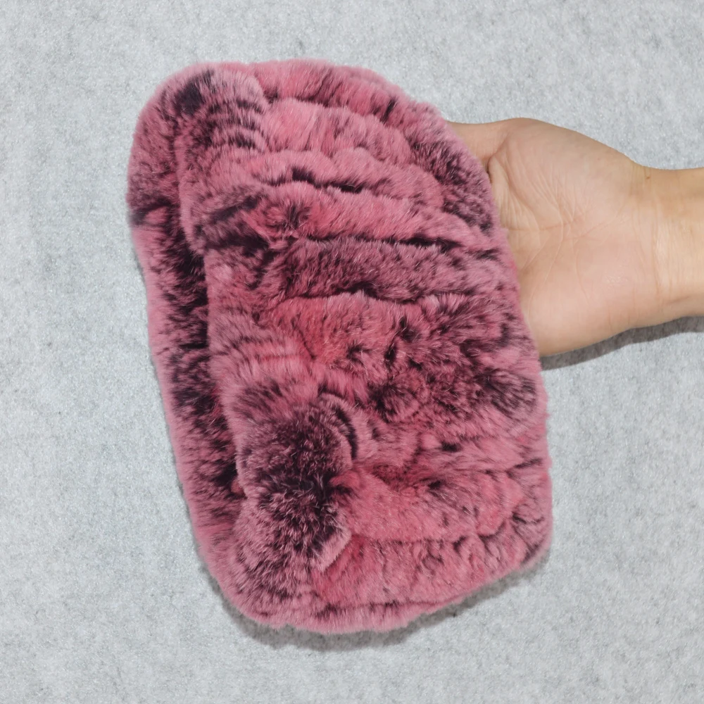 2020 Настоящий мех кролика шарф хомут Для женщин вязаная шарфы теплые мягкие