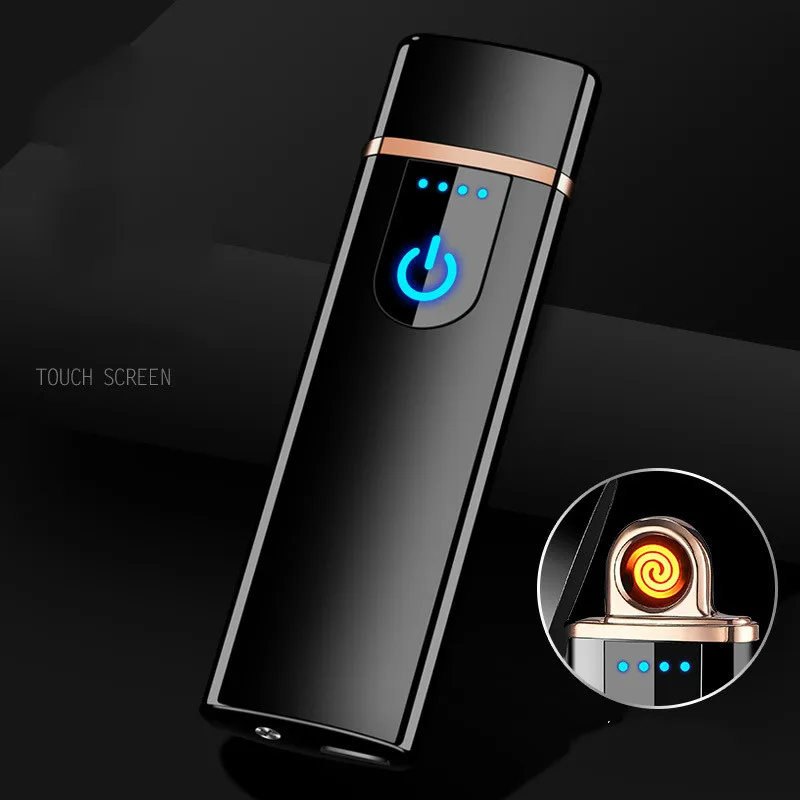 Металлический ветрозащитный Usb Зарядка Электрический Пальчиковый сенсорный