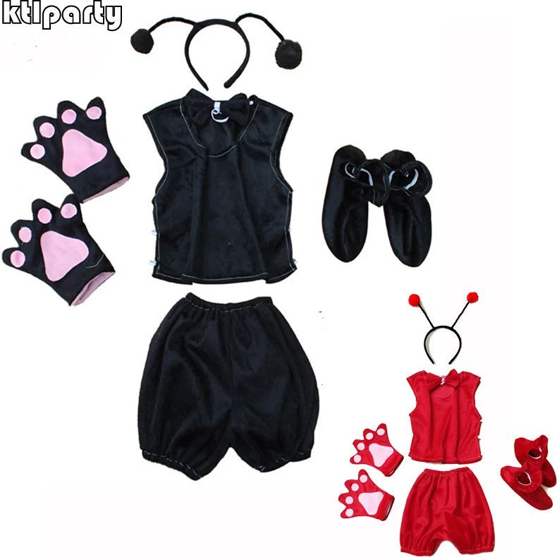 Детские черные красные насекомые никель муравьиная антенна нахлыстовый костюм