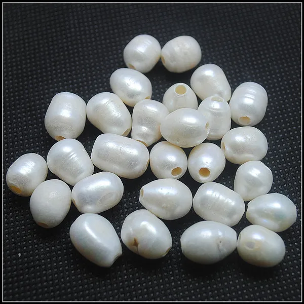 

20pcs white cultured freshwater pearl beads 10-11mm big hole 3.0mm inner hole loose beads for women bracelets making