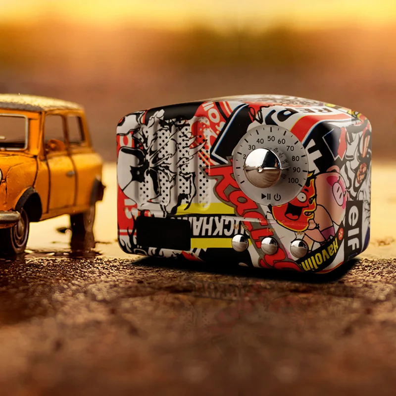 Новые аудио динамики с Bluetooth беспроводной радио ретро мини домашний портативный