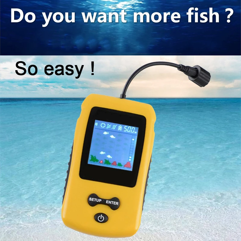 Авто морской gps Изысканный красочный экран кабель рыба детектор глубина воды