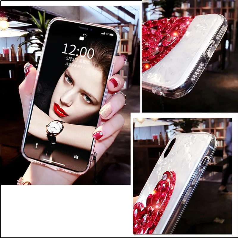 Мягкий чехол для телефона iPhone 12 Mini 11 Pro Max 8 7 6S 6 Plus X XS MAX XR SE 2020 чехлы Алмазный с
