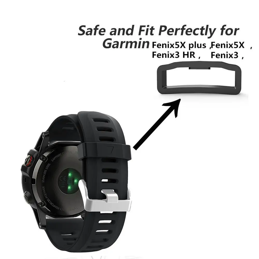 5 Pack Loops For Garmin Fenix 3 HR Smart Watch 26mm Silicone Ring Loop 5X Plus Buckle Accessories | Электроника