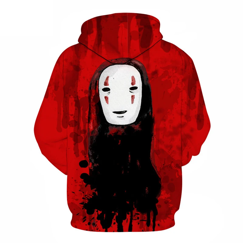 Толстовки мужские 2018 осенние с принтом аниме маска без лица банк Тоторо