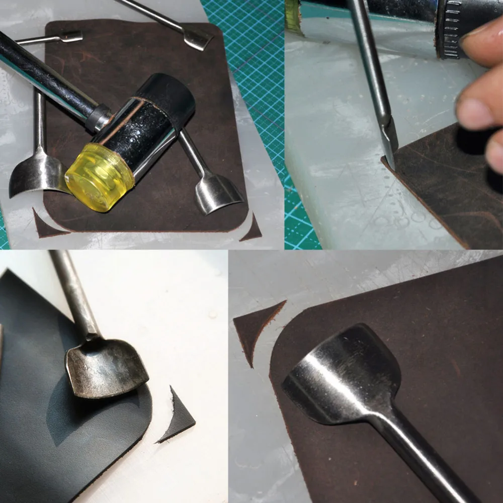 Полукруглый кожаный резак Дырокол DIY кроя C воловьей кожи ремесленных