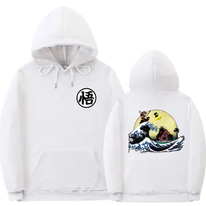 Толстовка мужская с капюшоном, свитшот с принтом черепахи, Гоку, поло, уличная одежда, пуловер