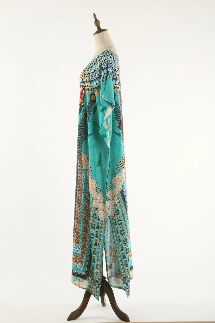 Платье-Кафтан размера плюс Туника длинное кимоно Caftan платье Ночная рубашка
