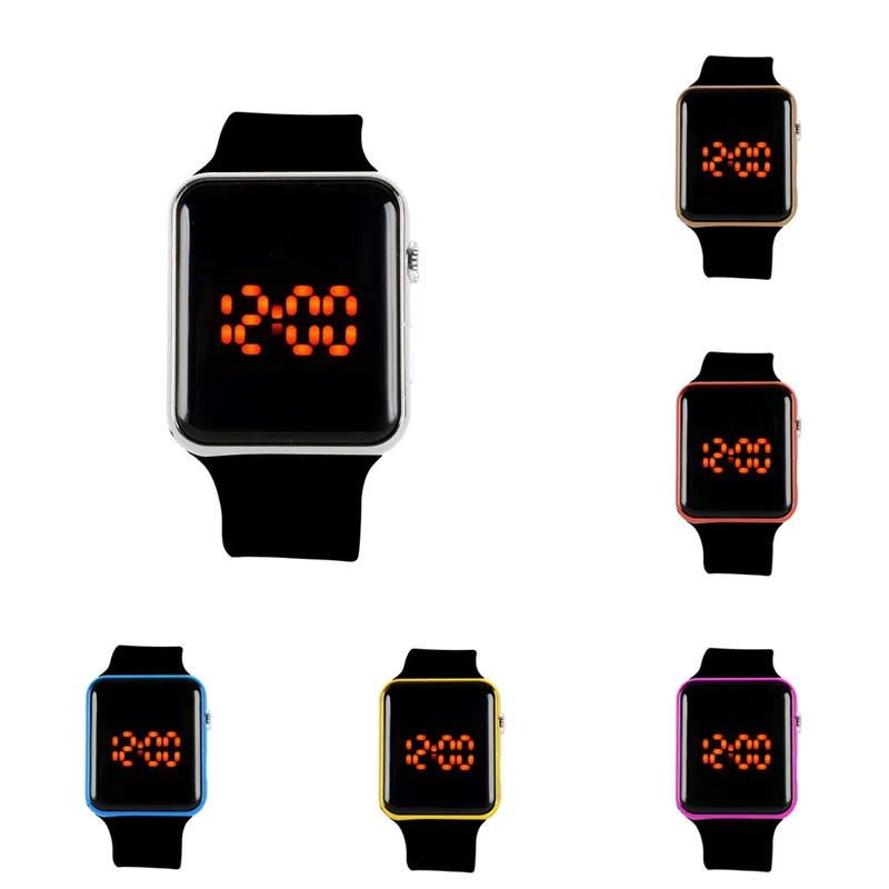 1 шт. мужские спортивные часы Wo с силиконосветодиодный ным дисплеем цифровые