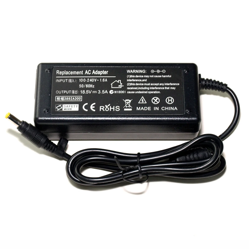 

AC Laptop Charger Power Adapter Replacement 18.5V 3.5A 4.8*1.7mm 65W For HP Compaq 6720s 500 510 520 530 540 550 620 625 G3000