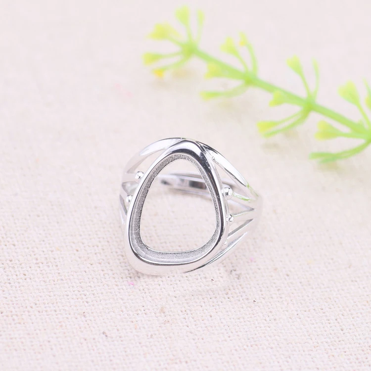 12*17mm 925 STERLING SILVER girl women Semi Mount Bases Blanks base blank ring Setting wedding jewelry findings diy A2215 | Украшения и