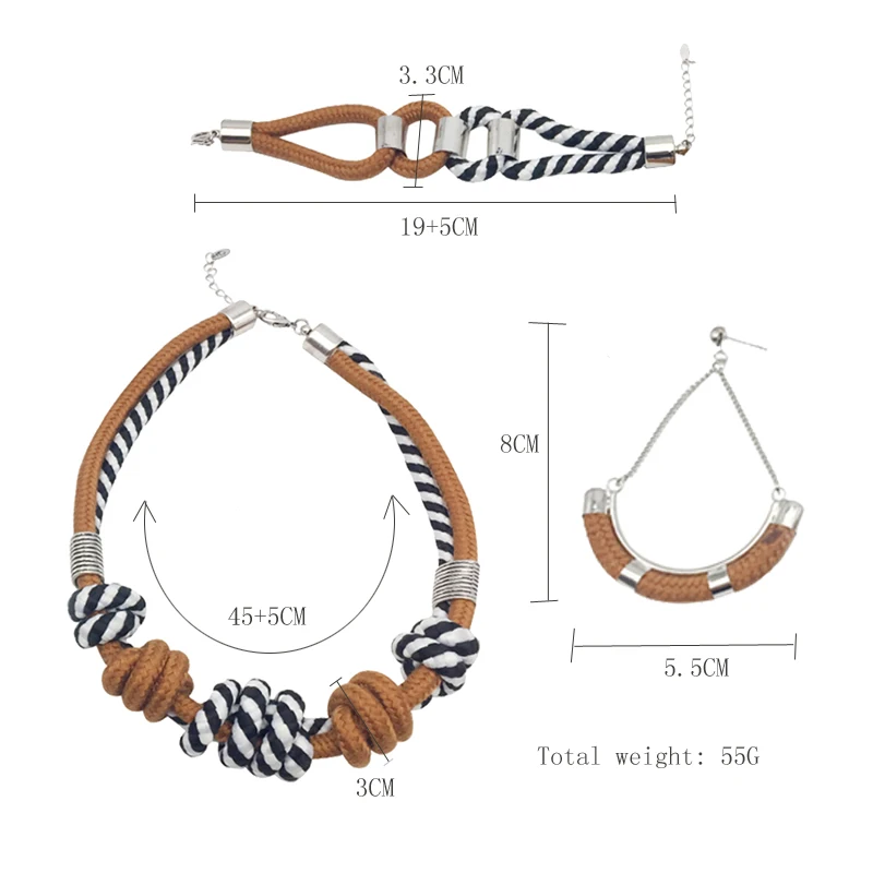 Колье ручной работы Макси ожерелье трубчатый браслет этнические серьги с