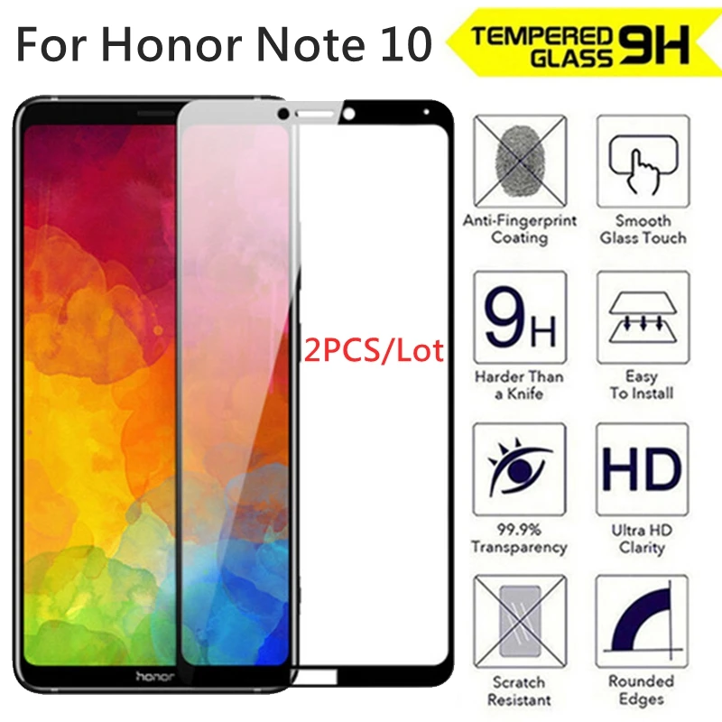 Закаленное стекло 2 шт./лот для Huawei Honor Note 10 полное покрытие 9H защитная пленка