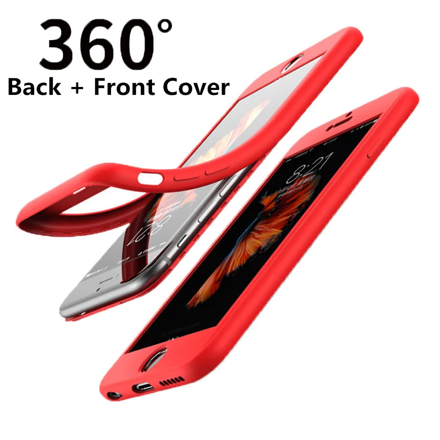 Case For iPhone 7 Plus 6s 6 8 X XR XS MAX Huawei P30 Pro P20 Mate 20 Cover 360 Full Silicone Honor 10 8A 8X 9 Lite |