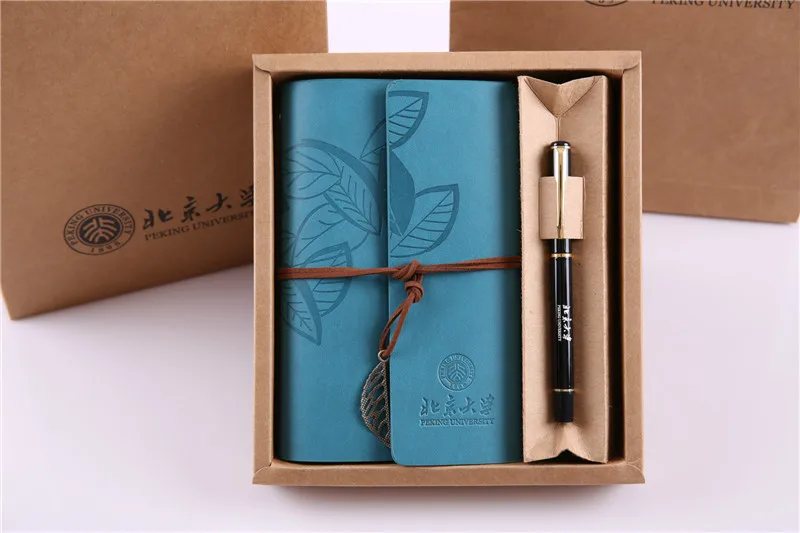 Винтажный кожаный блокнот органайзер в виде листьев школьный канцелярский