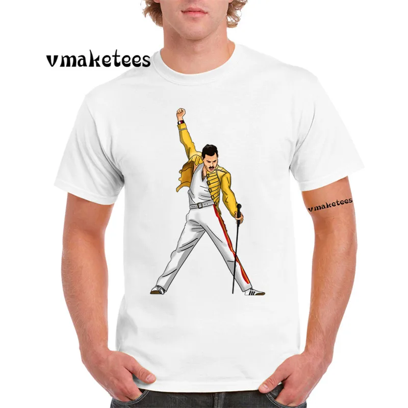Print The Queen Band FREDDIE MERCURY T-shirt Summer Casual Short sleeve Tshirt For Men GMT4305I | Мужская одежда