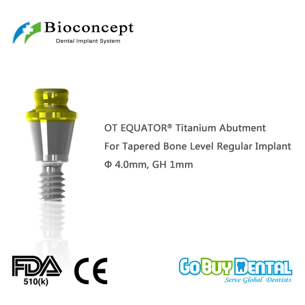 Абатмент титана OT EQUATOR для Osstem TSIII и Hiossen ETIII стандартный имплантат D4.0mm GH 1mm 338210