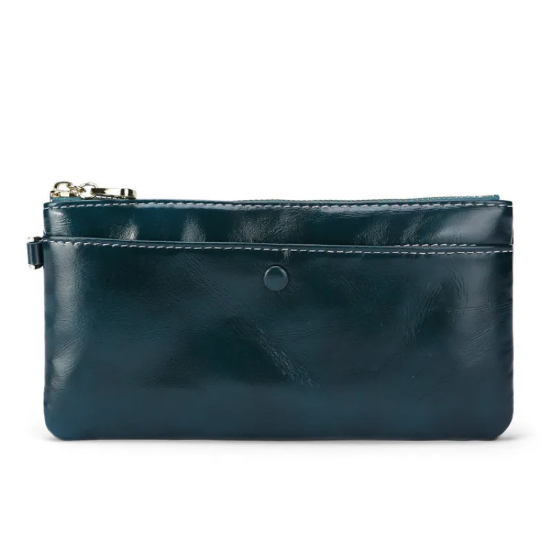 2018 натуральная кожа воск Натуральная Воловья кошельки сумочка визитница кошелек