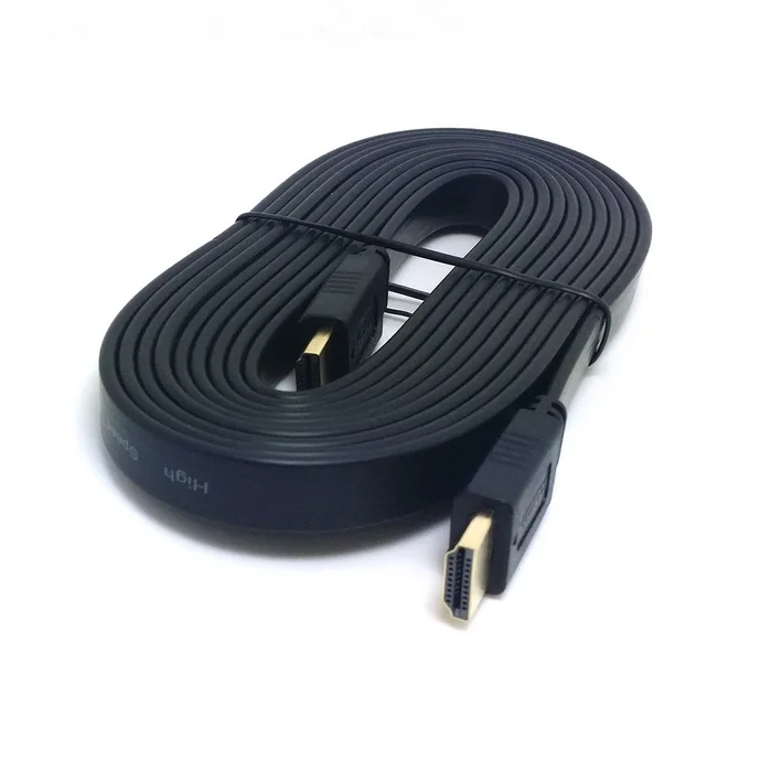 HDMI 3D 1.4 Male to Flat Slim HDTV 1080p Video Audio Cable 1.5m 5ft Black with ethernet function | Компьютеры и офис