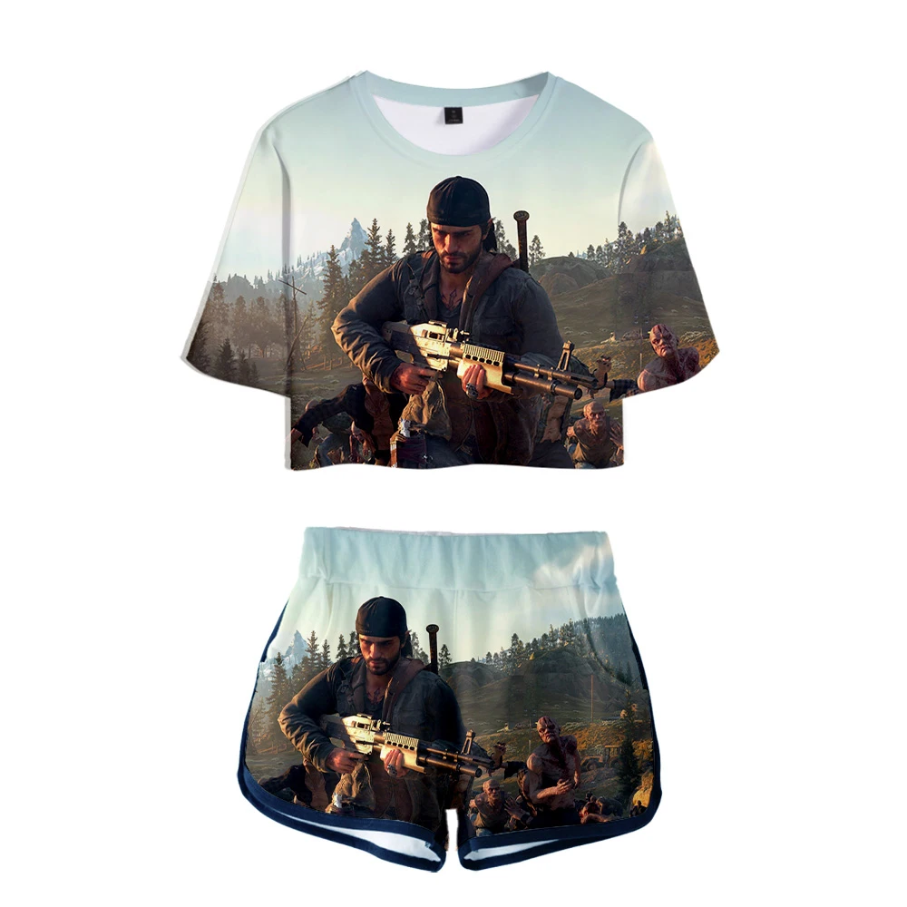 Adventure Zombie Days Gone Cool Midriff T-Shorts сексуальный клубный костюм Vrouwen летние мужские шорты